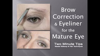 Brow Correction amp Eye Liner for the Mature Eye [upl. by Crosby]