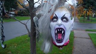 HALLOWEEN Decorations Display  Monsters Ghouls Vampires Skeletons amp Clowns [upl. by Ahsasal]