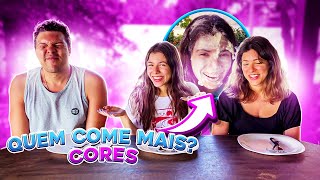 QUEM COMER MAIS COMIDA COLORIDA GANHA CHALLENGE [upl. by Eveineg]