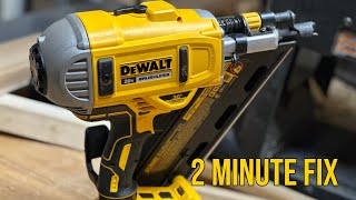 Dewalt DCN 692 nail gun  2 minute fix [upl. by Nelleyram]