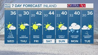 NEWS CENTER Maine Weather Video Forecast [upl. by Frechette]