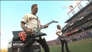 Metallica Performs The National Anthem in SF Giant Park [upl. by Ramo]