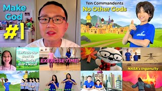 TEN COMMANDMENTS THERES ONLY ONE GOD  CHILDREN WORSHIP [upl. by Anyar]