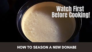 How to Season a Donabe Japanese Clay Pot [upl. by Llecrep]