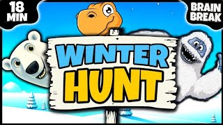 ❄️ EPIC Winter HUNT ❄️ Brain Break ❄️ Bear Hunt ❄️ Dino Hunt ❄️ Yeti Hunt [upl. by Felton]