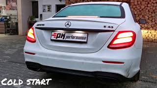 Mercedes E43 AMG  cold start with exhaust valve [upl. by Mallorie]