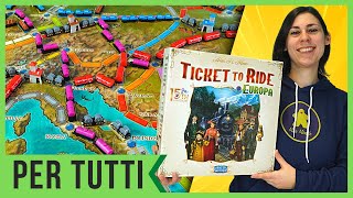 TICKET TO RIDE EUROPA 15° Anniversario  Tutorial Gioco da Tavolo 160 [upl. by Aneerhs235]