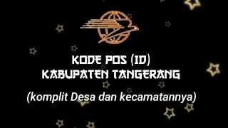 KODE POS IDTANGERANG KOMPLIT DESA DAN KECAMATANNYA [upl. by Morel]