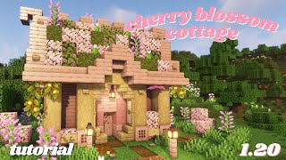 Easy Cute 120 Minecraft Cherry Blossom House [upl. by Salokcin]