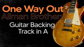 Southern Rock  Blues Backing Track in A One Way Out  Allman Brothers [upl. by Agler]