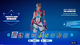 Fortnite Item Shop NEW August Crew Pack The Operator And Gameplay [upl. by Segroeg]