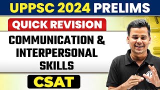 CSAT Communication amp Interpersonal Skills  UPPSC 2024 Prelims  CSAT Revision for UPPSC Pre 2024 [upl. by Kimura]