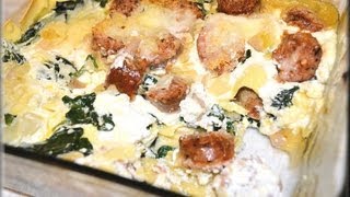 Cooking Light How to Make Turkey Sausage Spinach Lasagna  CookwithApril [upl. by Rhyner5]