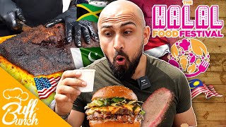 Halal Food Festival NEC  MALAYSIAN street Food BBQ BRISKET WAGYU PASTRAMI BEEF RIB amp More [upl. by Analiese44]