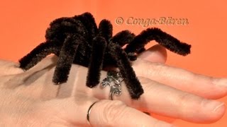 9  DIY Halloween Spinne aus Chenilledraht basteln  halloween spider [upl. by Kusin]