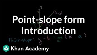 Introduction to pointslope form  Algebra I  Khan Academy [upl. by Archaimbaud]