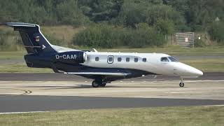 EMBRAER PHENOM 300 DCAAF DEPARTING FROM FARNBOROUGHEGLF UK RUNWAY 06 TO LIMJ [upl. by Einapets]