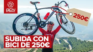 Subida con una Bici de 250 euros  Bici Barata VS Cara [upl. by Eisler583]