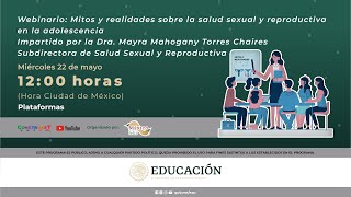 Webinario Mitos y realidades sobre la salud sexual y reproductiva en la adolescencia [upl. by Antonino]