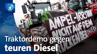 Großdemo der Landwirte gegen Kürzung von Subventionen [upl. by Azitram]