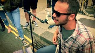 Best Tennis Racket Guitar Porcapizza Street Music [upl. by Bate]