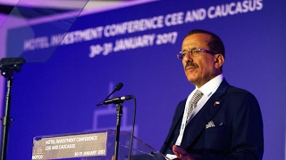 Khalaf Al Habtoor gives keynote speech at HOTCO Budapest Hungary [upl. by Ahsenaj]