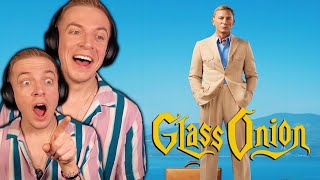 Glass Onion A Knives Out Mystery 2022  Reaction  First Time Watching [upl. by Einahpetse]