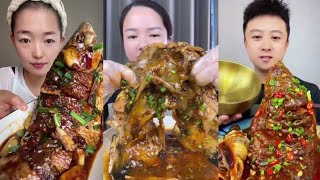 Asmr Eating Braised Big Carp Holy Eating Fish Spicy Braised Fish 53 [upl. by Eitac900]