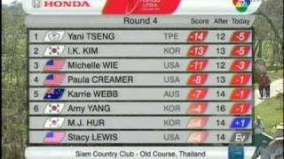 2011 Honda LPGA Thailand Round 4Yani Tseng wins Honda LPGA [upl. by Anelrahs]