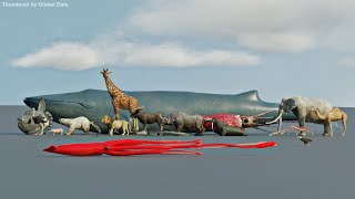 Animal Size comparison 3D 200 Animals [upl. by Enavi453]