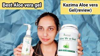 Best Aloe Vera gel Kazima Aloe Vera gel reviewsummerskincarerkaur [upl. by Leksehc864]