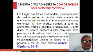 Citações Indiretas  LETRAS EAD UFRPE [upl. by Anaj]