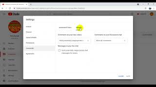 Blogspot Tubes  How To Channel comments amp mentions Settings on New Youtube Channel [upl. by Lavinie]