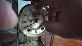 Showing off my Ansonia Crystal Regulator clock [upl. by Aselehc]