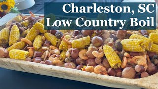 Low Country Boil Charleston SC Wedding Rehearsal Dinner  Best Charleston Food [upl. by Baptist]