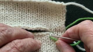 Seaming Stitches to Stitches in Stockinette Stitch [upl. by Razal]