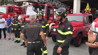 Roberto va in pensione caloroso saluto da parte della squadra dei Vigili del Fuoco di Varese [upl. by Brodeur609]