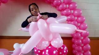 Tutorial Minnie Mouse balloon columnstandee lifesize [upl. by Suoicserp]