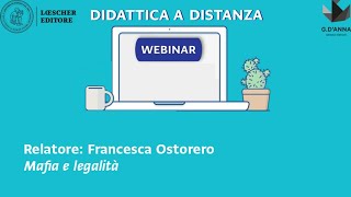 Webinar per la didattica a distanza  Mafia e legalità [upl. by Rhoads]