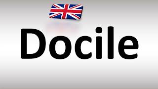 How to Pronounce Docile in UK British English [upl. by Ethelstan]