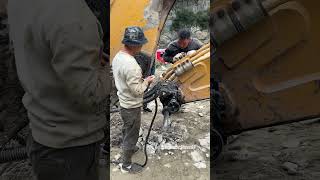 Repairing the Linkage Pinholes on an Excavators Boom and Stick [upl. by Hagen]