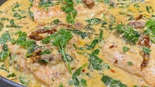 Creamy Garlic Tuscan Salmon Recipe [upl. by Terej959]