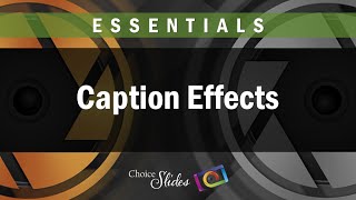 Photopia Essentials  Caption Effects [upl. by Edna]