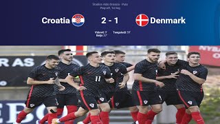 CROATIA U21  DENMARK U21 21 EXTENDED HIGHLIGHTS 23092022 [upl. by Pedrotti]