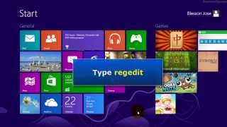 Windows 8  How to open registry editor regedit [upl. by Odraccir]