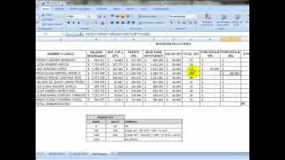 Ms Excel 5 Fórmulas nómina completa [upl. by Hgielsel]