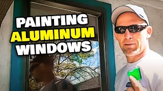 How To Paint Metal or Aluminum Windows Painting Aluminum Windows [upl. by Carli493]