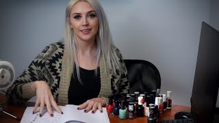 💅 Nailpolish Cataloging ASMR 💅Listen while studying Tapping Crackling [upl. by Leehar]