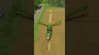 2 in 1 windrowing  baling full John Deere [upl. by Ailisab]