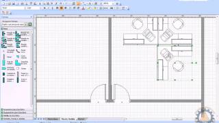 MS VISIO Aula 22  Como criar uma PLANTA BAIXA de Layout de Escritório wwwprofessorramoscom [upl. by Pallaten]